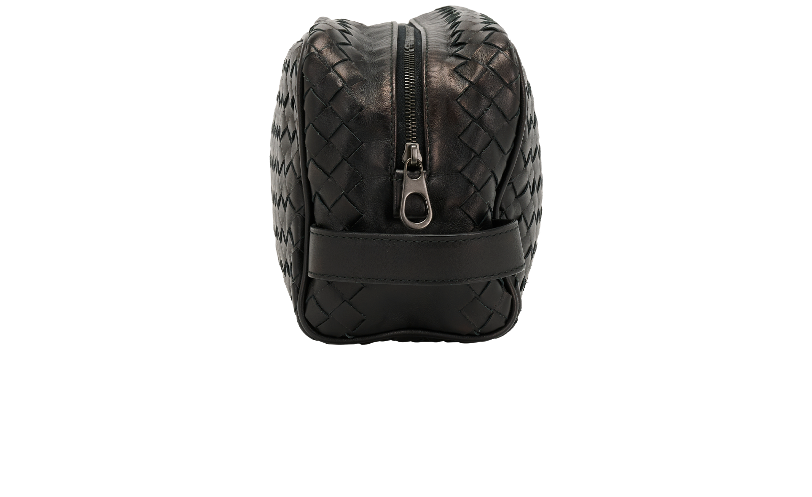 Bottega Veneta Intrecciato Toiletry Bag, &pound;375, Accessories, Black, Leather, Side view